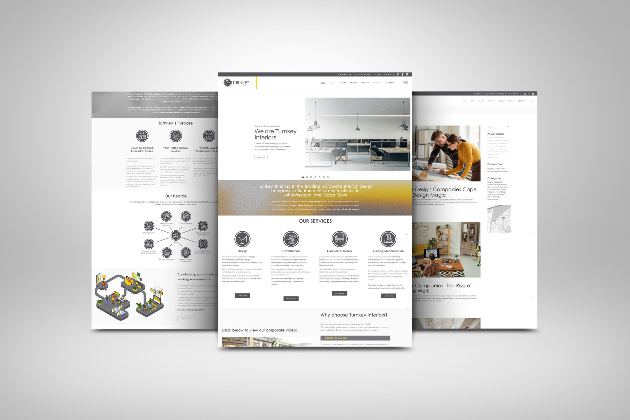 website development interior design company